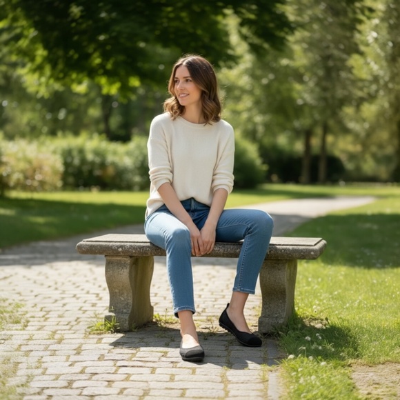 Bernie Mev Bella Me Slip-On Ballet Flat Black Shoe Lightweight Comfort EU 38 NWB - Picture 3 of 7